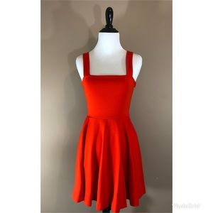 ‼️SOLD‼️Zara Basics Red Cross Back Skater Dress